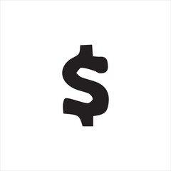 dollar symbol on white