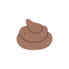 Poop excrement. Type of cat, dog or human poop. Vector illustrations (2)