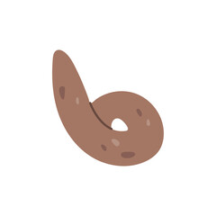 Poop excrement. Type of cat, dog or human poop. Vector illustrations (9)
