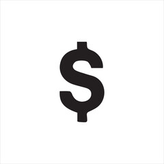 dollar sign on white background