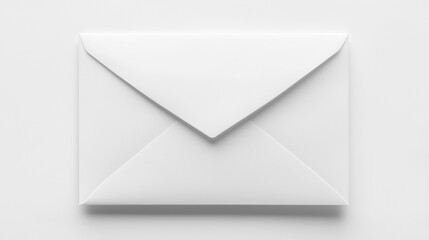 Simple white envelope on a plain backdrop suitable for various mailing and stationery purposes. Generative AI