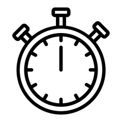 Obraz premium Stopwatch Vector Line Icon Design