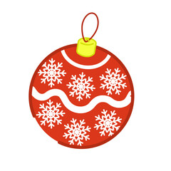 Christmas balls red vector set design. Christmas red and silver ball ornament with elegant shiny and glitter pattern for xmas round shape elements collection. Vector illustration flat