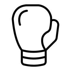 Boxing Glove Vector Line Icon Design