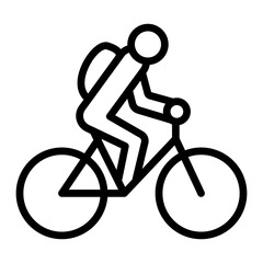 Obraz premium Cycling Vector Line Icon Design