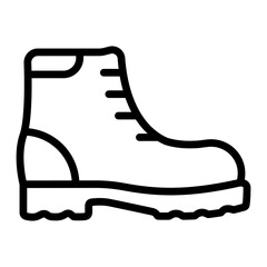 Hiking Boots Vector Line Icon Design