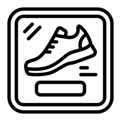 Step Counter Vector Line Icon Design