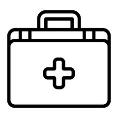 First Aid Kit Vector Line Icon Design