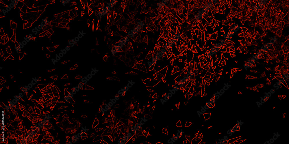 Aufkleber abstract red grunge marble on black background and dark red fire particle burn effect sparkles patte
