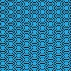 simple black colour poligon pattern on blue colour background