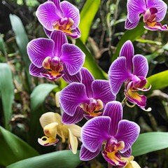 purple orchid in a garden