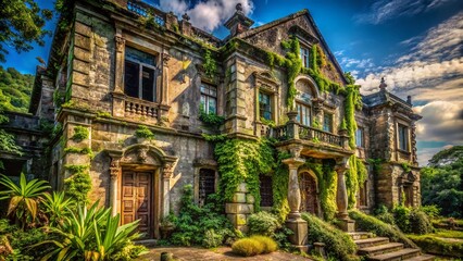 Fototapeta premium Majestic Old Chief's Palace: Architectural Wonders of a Bygone Era