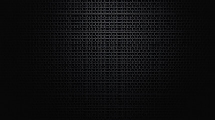 Obraz premium Black iron speaker grill texture. Industrial background, Dark carbon grey abstract geometric background with soar rectangle surfaces with corners,