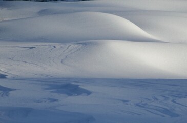 Snow Covered Land and Drifts