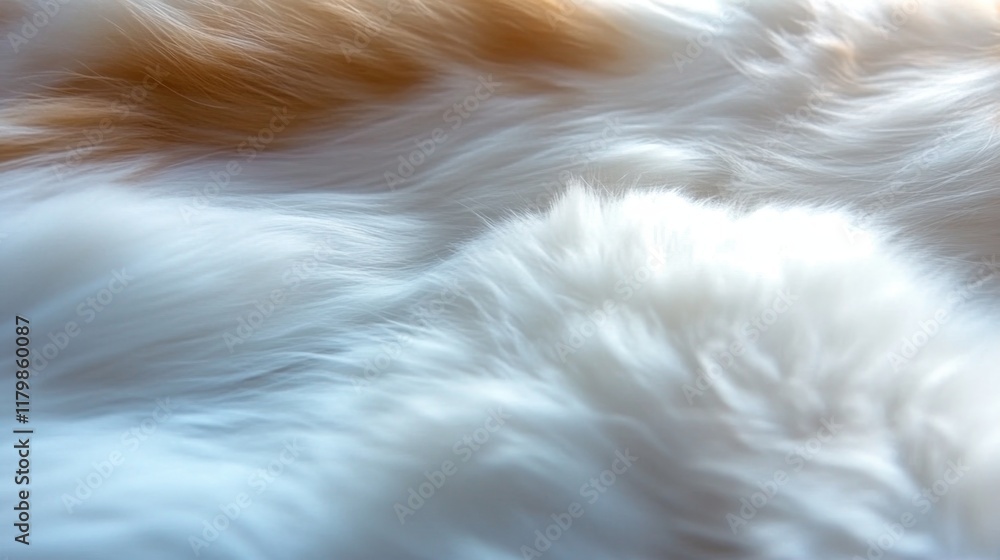 Poster fluffy rabbit fur providing a soft texture with a smooth gradient into a blank space for creative ov