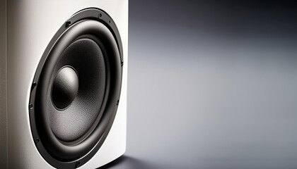 close up of a stereo speaker 