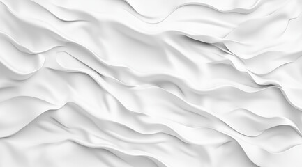 Naklejka premium High-resolution crumpled paper texture on a white background, ideal for product presentation, hyper-realistic detailing with intricate folds and subtle shading for a clean, professional look