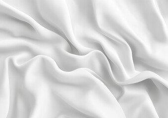 Obraz premium High-resolution crumpled paper texture on a white background, ideal for product presentation, hyper-realistic detailing with intricate folds and subtle shading for a clean, professional look