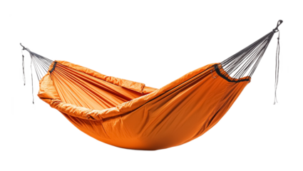 Lightweight Camping Hammock for Relaxation Isolated on White Background