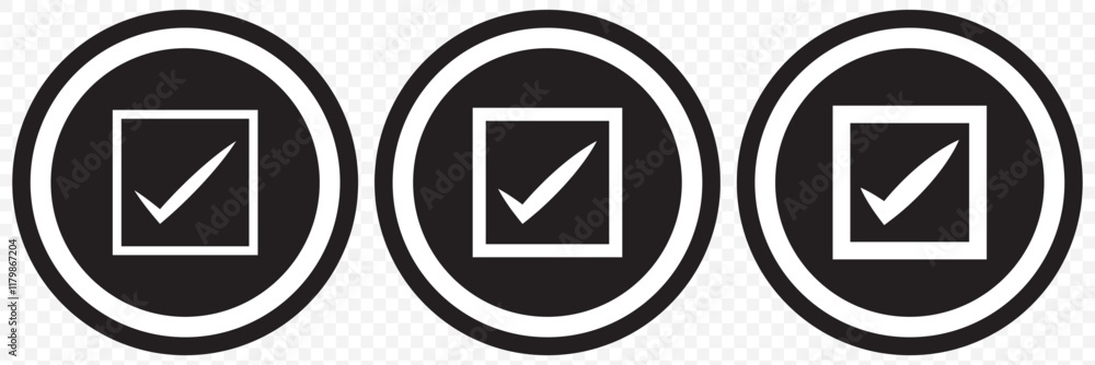 Poster check mark icon. black check mark icon. check mark vector icon. checkmark illustration. vector symbo