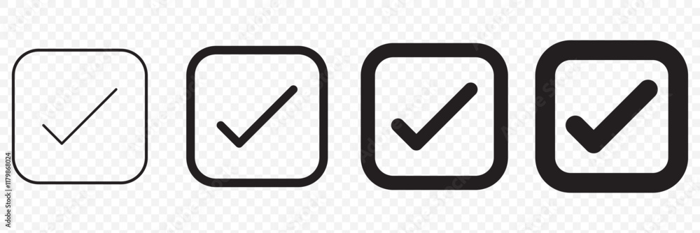 Poster check mark icon. black check mark icon. check mark vector icon. checkmark illustration. vector symbo