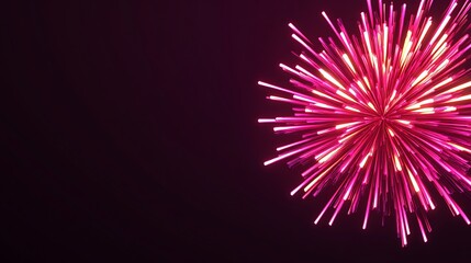 Abstract Pink and Yellow Light Burst Explosion