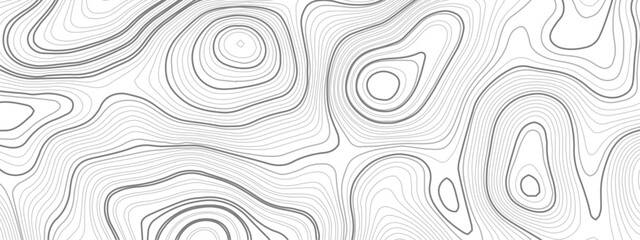 Abstract wavy topographic map. Abstract wavy and curved lines background. Abstract geometric topographic contour map background.