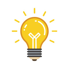 Fototapeta premium Bright Idea Lightbulb Icon