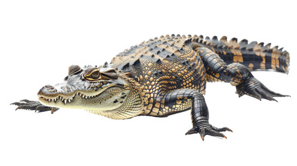Naklejka premium crocodile isolated on white background