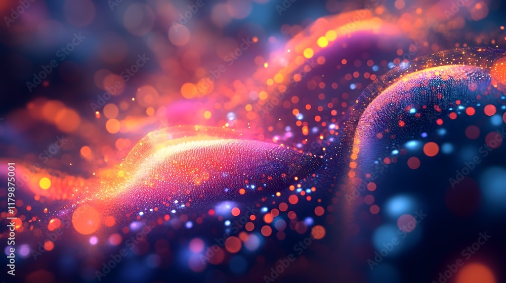 Aufkleber captivating abstract image featuring vibrant glowing bokeh circles that blend seamlessly creating sh