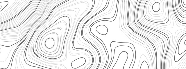 Abstract black and white wavy topography map background. Topography relief and topographic map wave line background.	
