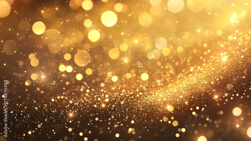 Poster captivating ethereal bokeh sparkles glowing vibrantly blending harmonious iridescent shimmer and rad