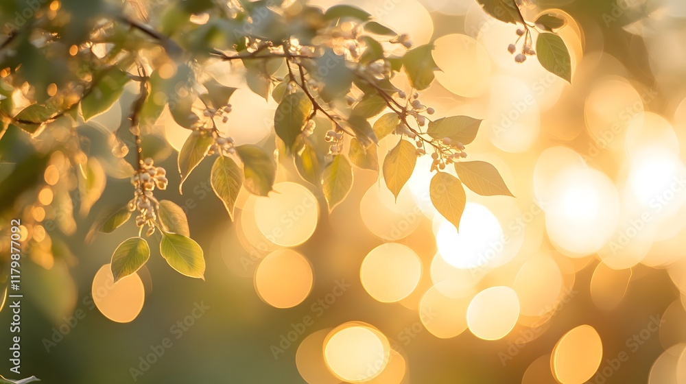 Poster vibrant glowing bokeh circles harmoniously blending ethereal radiance with soft shimmering shadows c