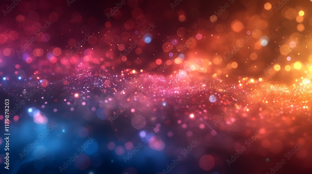 Poster radiant glow of vibrant shimmering bokeh effortlessly blending with ethereal tonal transitions creat