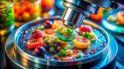 Microscopic Food Science: Close-up Petri Dish Analysis