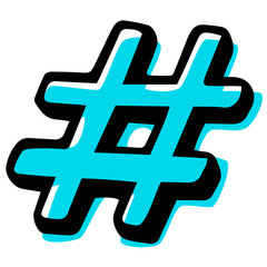 Hashtag sign vector icon 