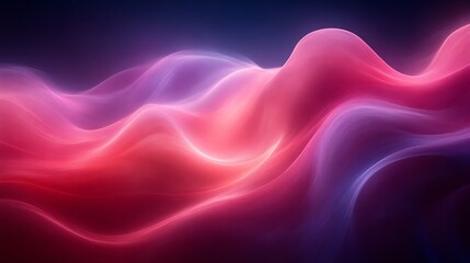 Fototapeta premium Abstract Pink and Purple Wave Energy Flow