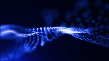 A calming background of virtual golden waves moving smoothly in virtual space.
