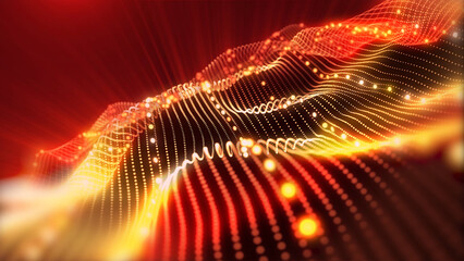 A calming background of virtual light waves smoothly moving in a dreamlike space.
