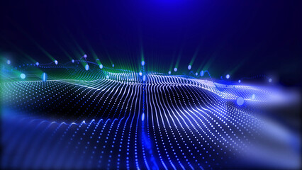A calming background of virtual golden waves moving smoothly in virtual space.
