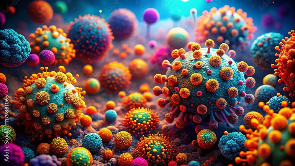 Poster microscopic viral world: generative ai depiction of virus structures with high depth of field