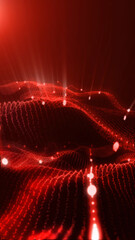 A calming background of virtual golden waves moving smoothly in virtual space.
