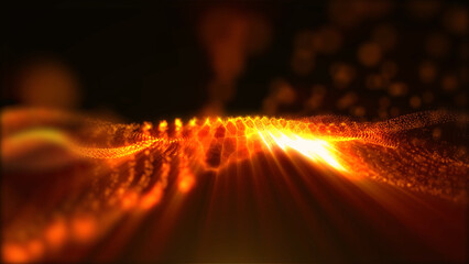 Soothing virtual light waves background, creates a positive creative atmosphere
