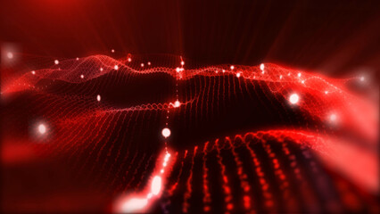 A calming background of virtual golden waves moving smoothly in virtual space.
