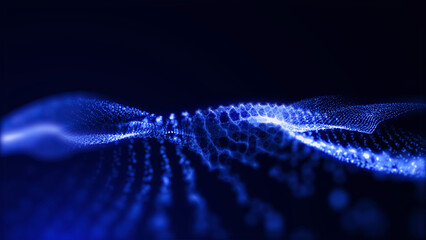 A calming background of virtual golden waves moving smoothly in virtual space.
