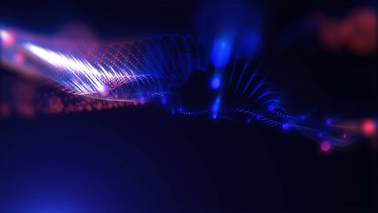 Soothing virtual light waves background, creates a positive creative atmosphere
