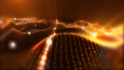 Soothing virtual light waves background, creates a positive creative atmosphere

