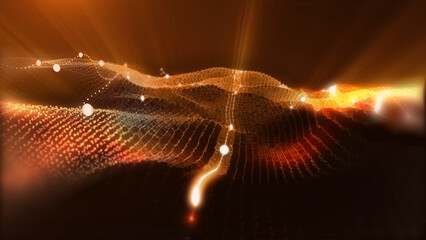 Soothing virtual light waves background, creates a positive creative atmosphere

