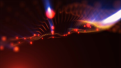 Soothing virtual light waves background, creates a positive creative atmosphere
