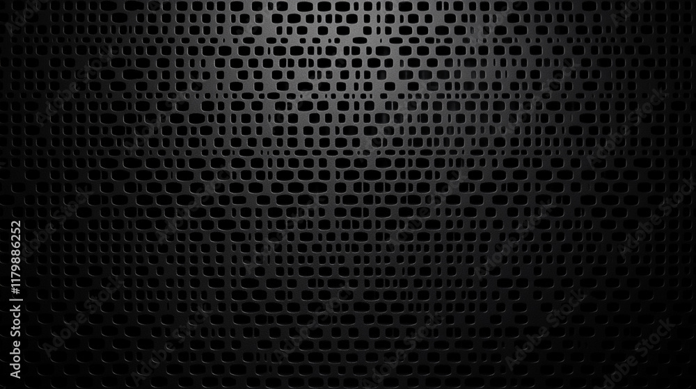 Aufkleber abstract background with hexagons in black and orange, black hexagons with lights background